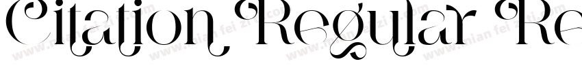 Citation Regular Reg字体转换